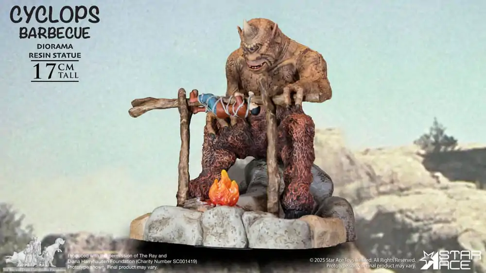Ray Harryhausen Diorama 1/8 Cyclops Barbecue Scene 17 cm Produktfoto