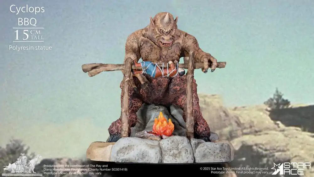 Ray Harryhausen Diorama 1/8 Cyclops Barbecue Scene 17 cm Produktfoto