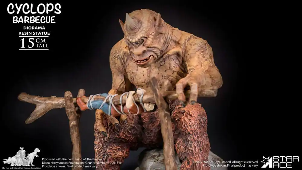 Ray Harryhausen Diorama 1/8 Cyclops Barbecue Scene 17 cm Produktfoto