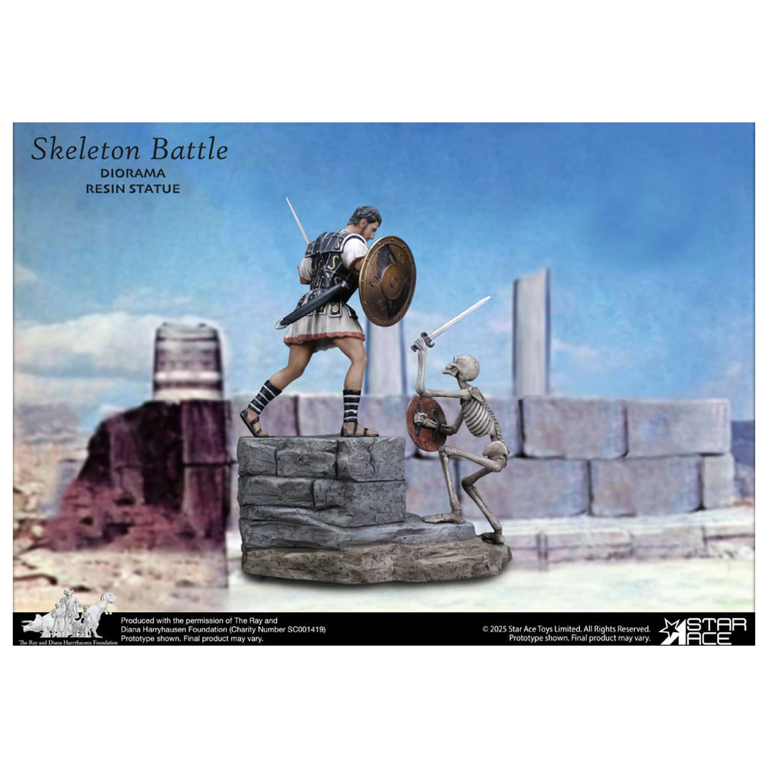 Ray Harryhausen Diorama 1/8 Skelett Kampf Szene 30 cm Produktfoto