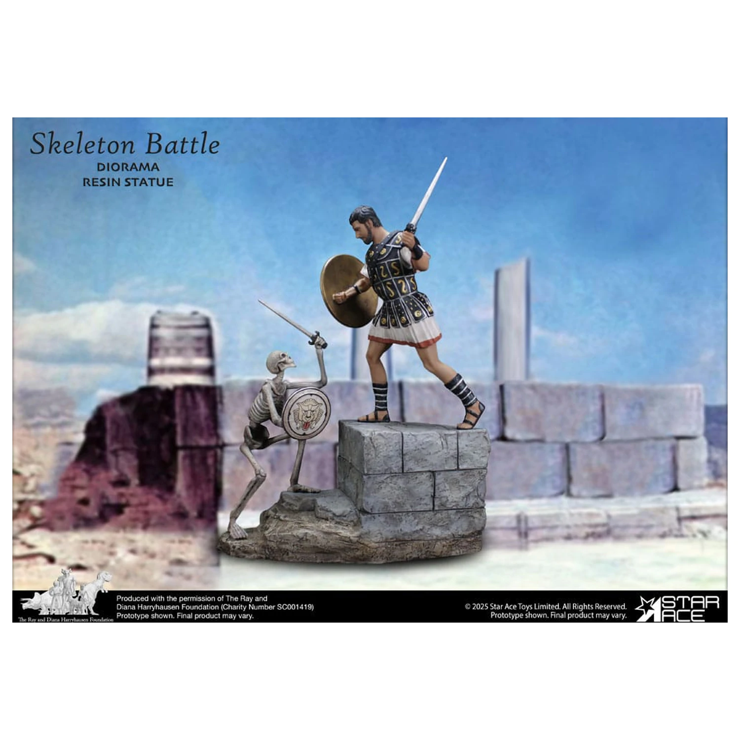 Ray Harryhausen Diorama 1/8 Skelett Kampf Szene 30 cm Produktfoto