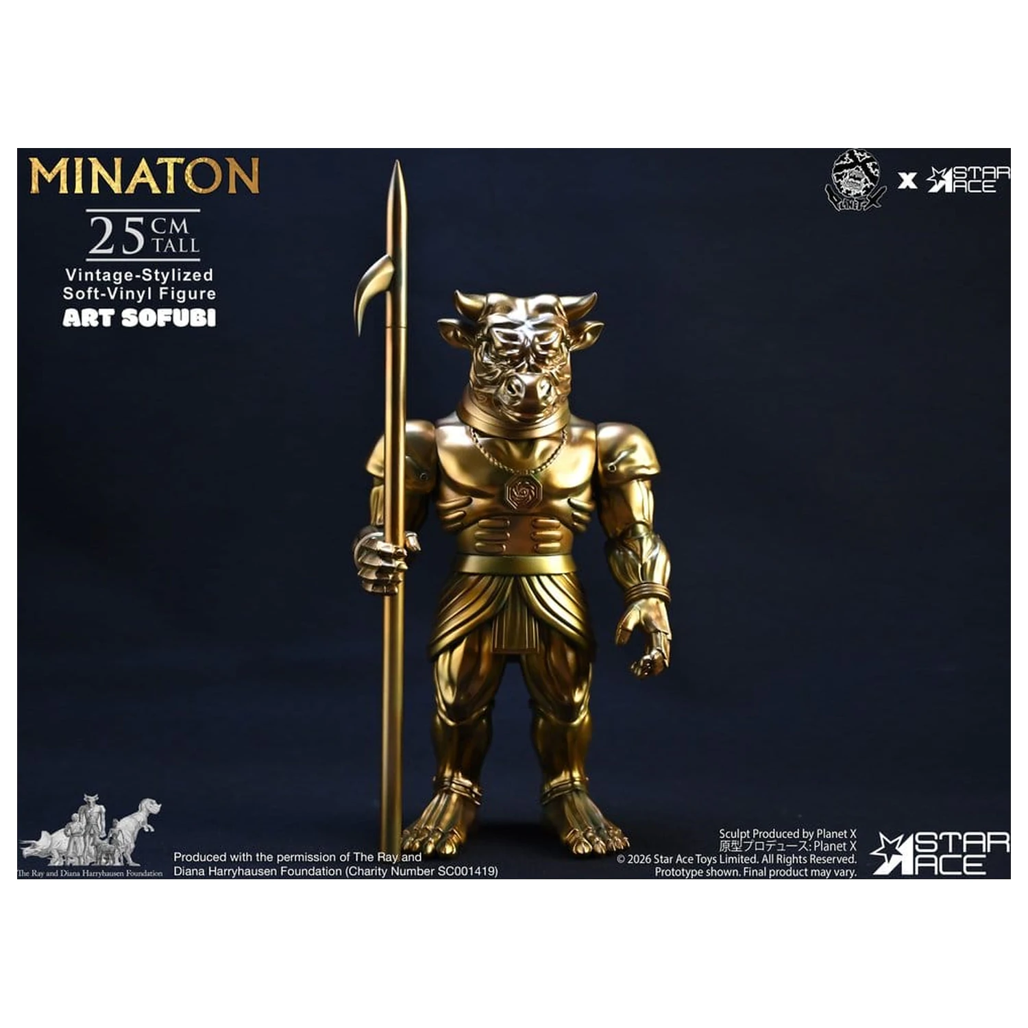 Ray Harryhausen Soft Vinyl Statue Minaton Vintage-Style 25 cm Produktfoto