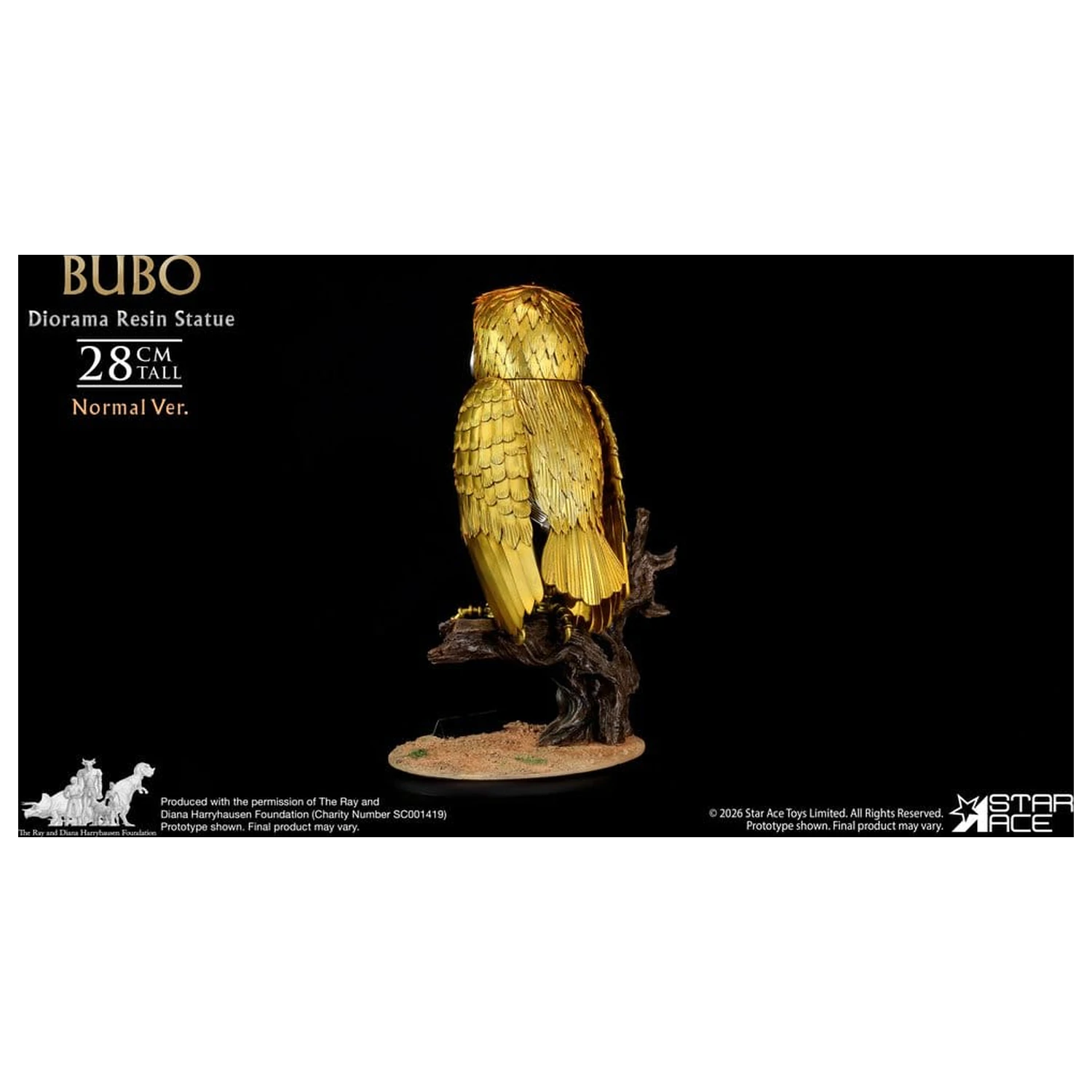 Ray Harryhausens Diorama Harz Statue Bubo Normal Version 28 cm Produktfoto