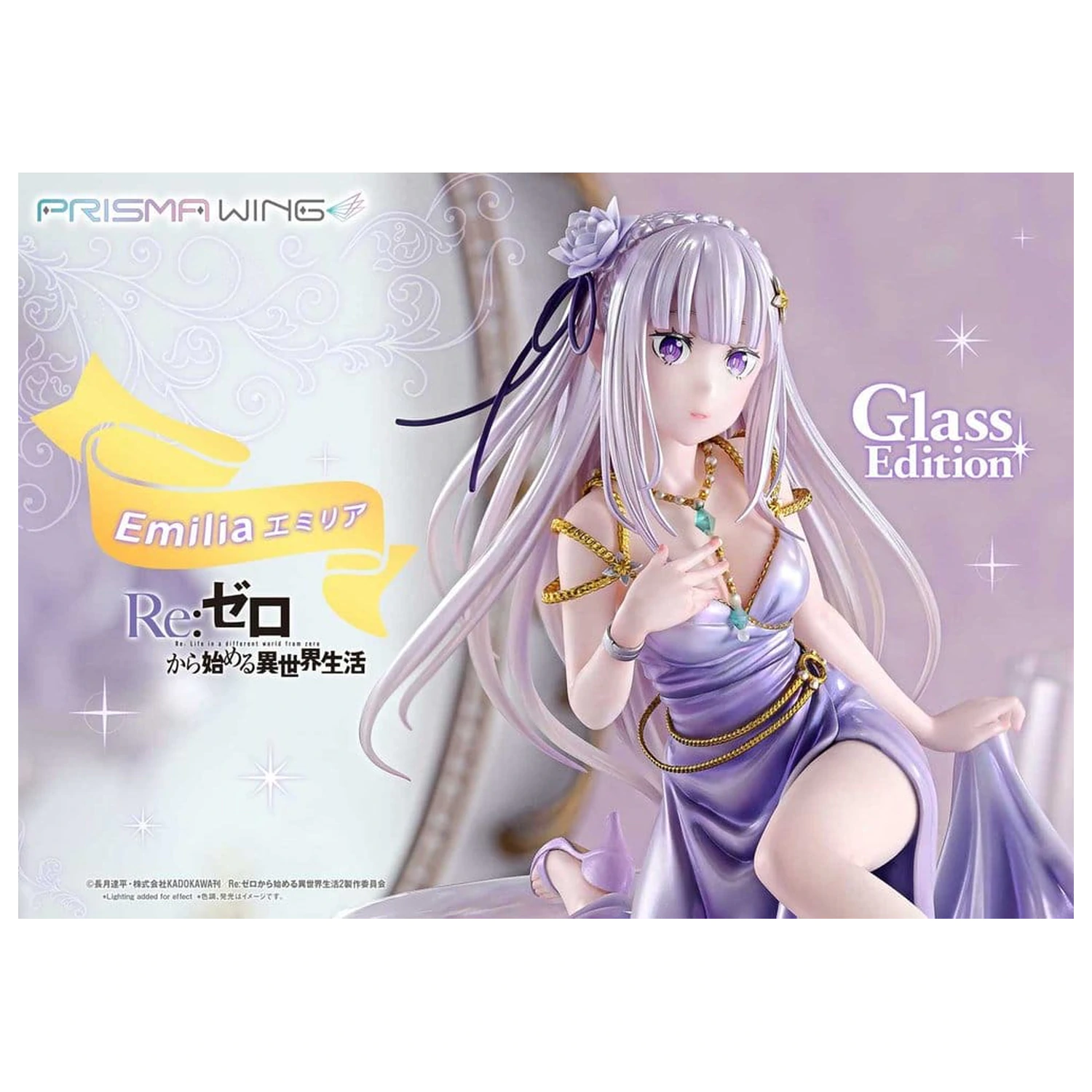 Re:Zero Prisma Wing Statue 1/7 Emilia Glass Edition Bonus Version 29 cm Produktfoto