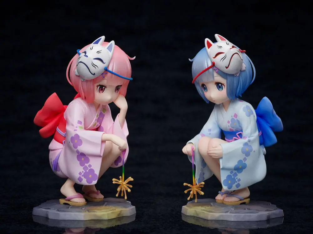Re:ZERO -Starting Life in Another World- PVC Statuen 1/7 Rem & Ram Childhood Summer Memories 11 cm Produktfoto