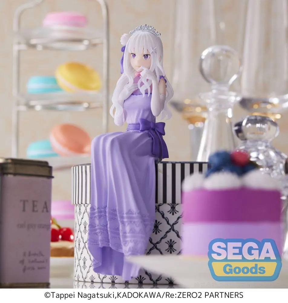 Re:Zero - Starting Life in Another World: Lost in Memories PM Perching PVC Statue Emilia (Dressed-Up Party) 14 cm Produktfoto