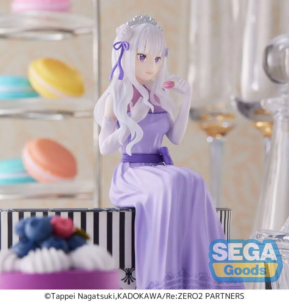 Re:Zero - Starting Life in Another World: Lost in Memories PM Perching PVC Statue Emilia (Dressed-Up Party) 14 cm Produktfoto