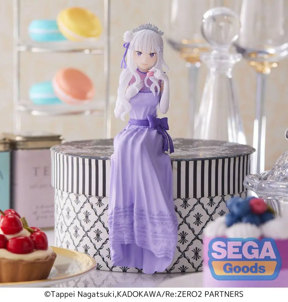 Re:Zero - Starting Life in Another World: Lost in Memories PM Perching PVC Statue Emilia (Dressed-Up Party) 14 cm Produktfoto