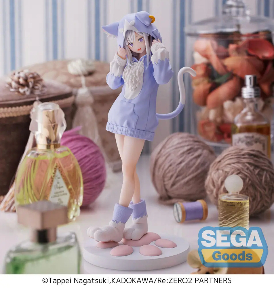 Re:Zero - Starting Life in Another World Luminasta PVC Statue Emilia Mofumofu Pack 21 cm Produktfoto