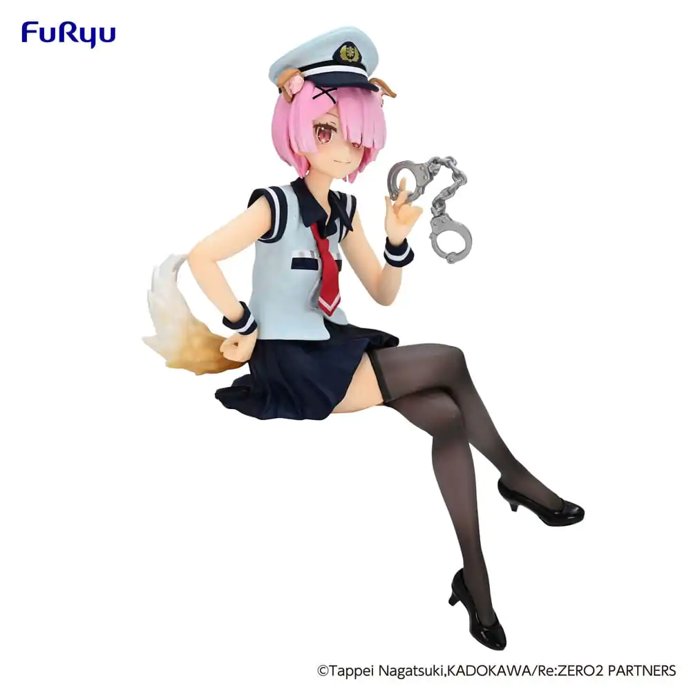 Re:Zero Starting Life in Another World Noodle Stopper PVC Statue Ram Police Officer Cap with Dog Ears 16 cm Produktfoto
