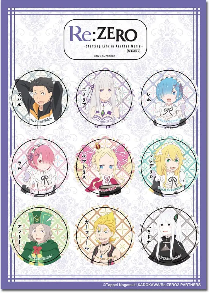 Re:Zero Starting Life in Another World Sticker Set Season 2 Group C Produktfoto