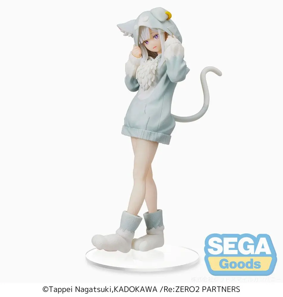 Re:Zero Starting Life in Another World SPM PVC Statue Emilia The Great Spirit Puck 21 cm Produktfoto