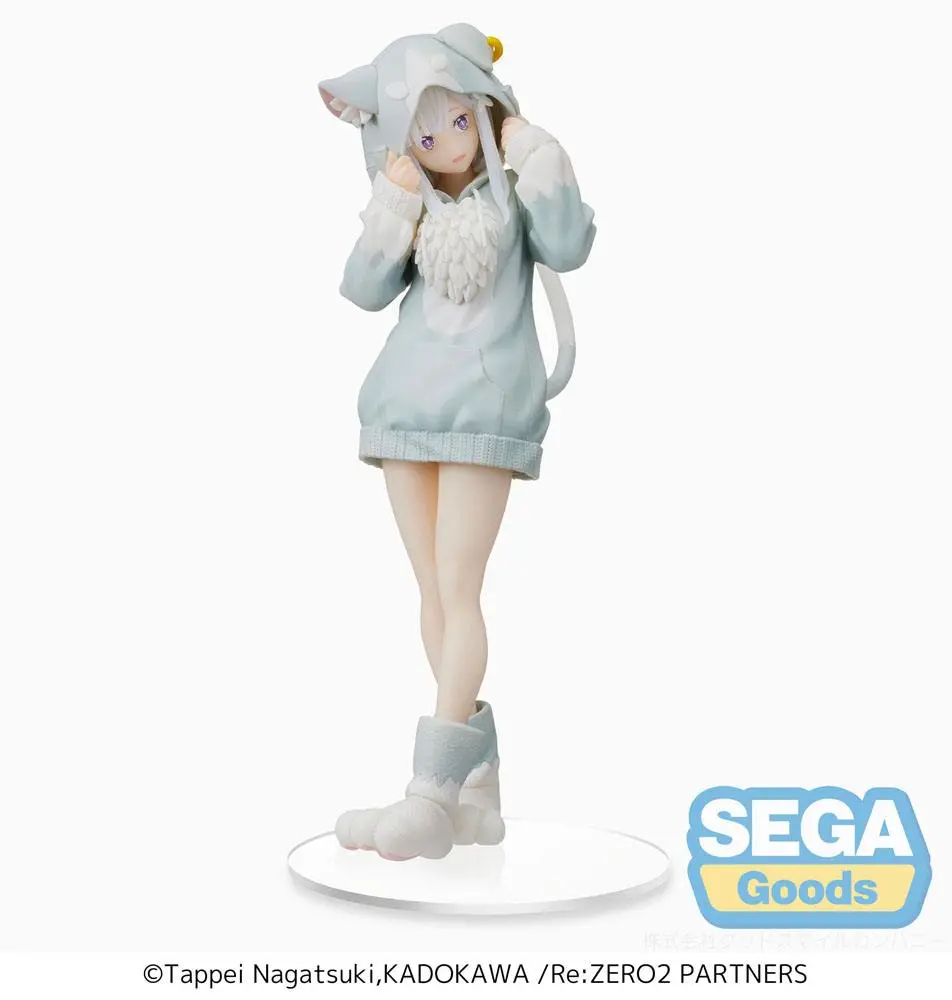 Re:Zero Starting Life in Another World SPM PVC Statue Emilia The Great Spirit Puck 21 cm Produktfoto