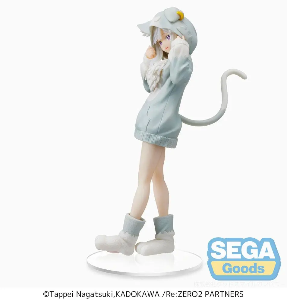 Re:Zero Starting Life in Another World SPM PVC Statue Emilia The Great Spirit Puck 21 cm Produktfoto
