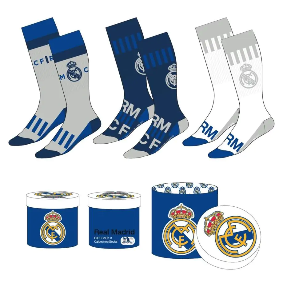 Real Madrid 3er Pack erwachsen Socken Produktfoto