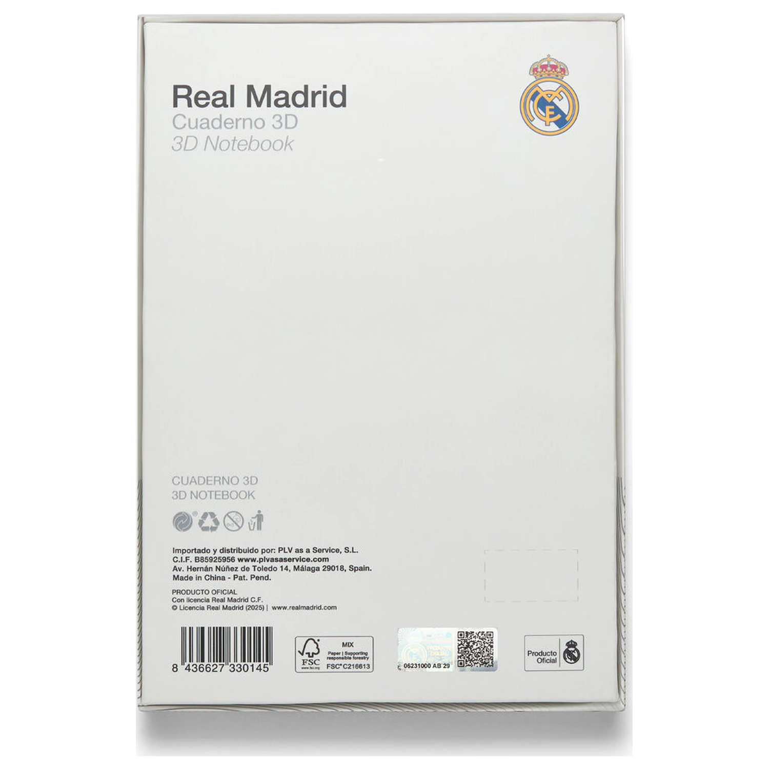 Real Madrid A6 Notizbuch Produktfoto