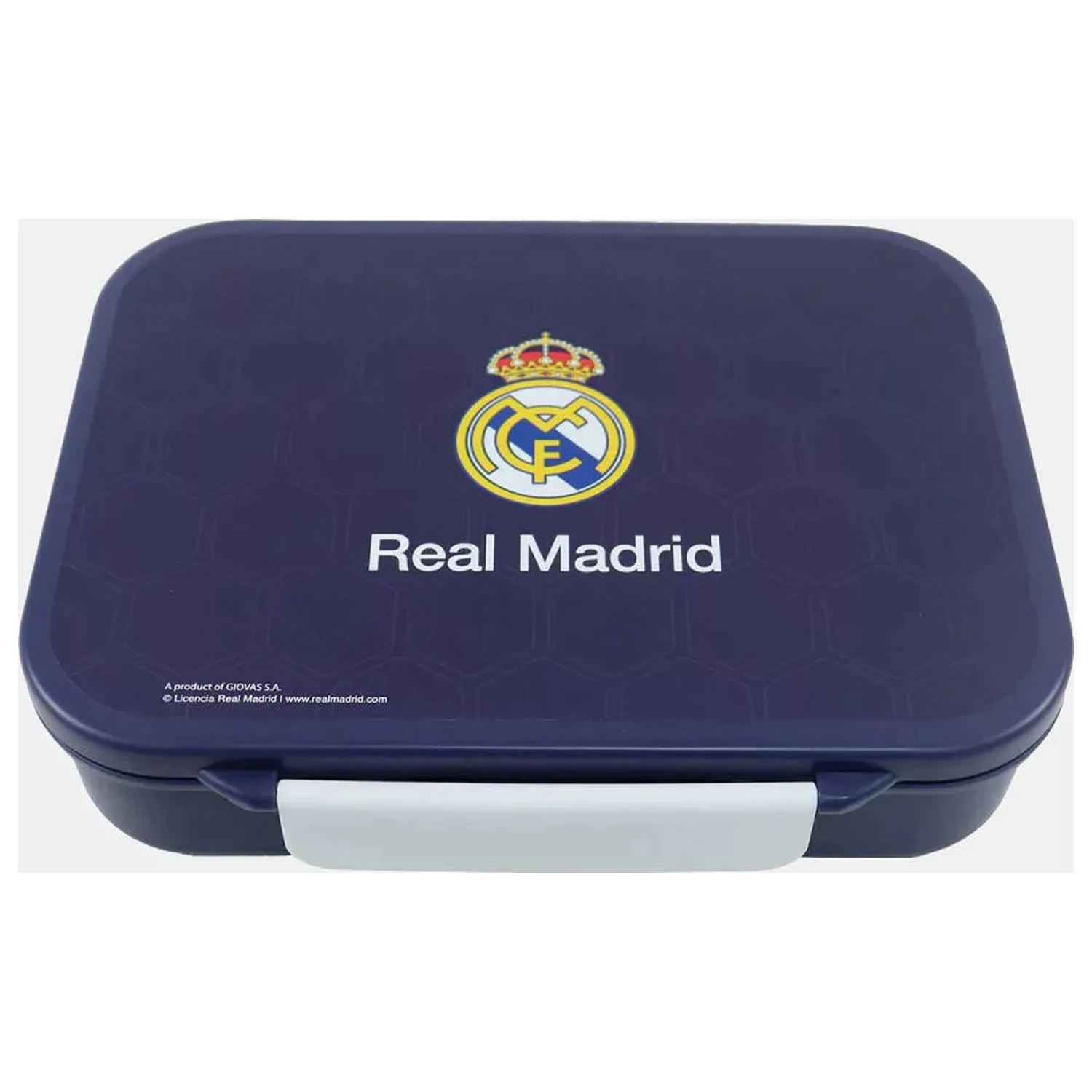 Real Madrid Blue Lunch Box mit mehreren Fächern, Sandwich-Box Produktfoto
