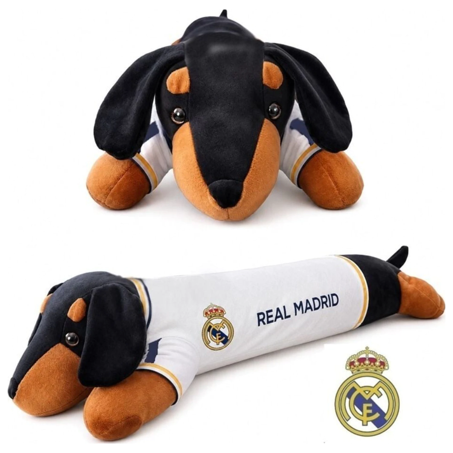 Real Madrid Dachshund Dog Plüschtier 30cm Produktfoto