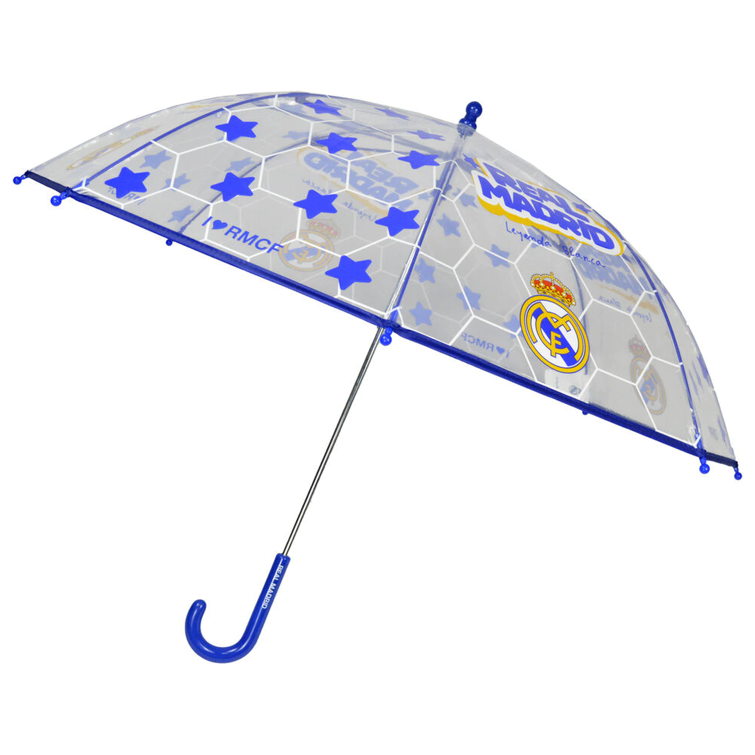 Real Madrid manueller transparenter Regenschirm 48cm Produktfoto