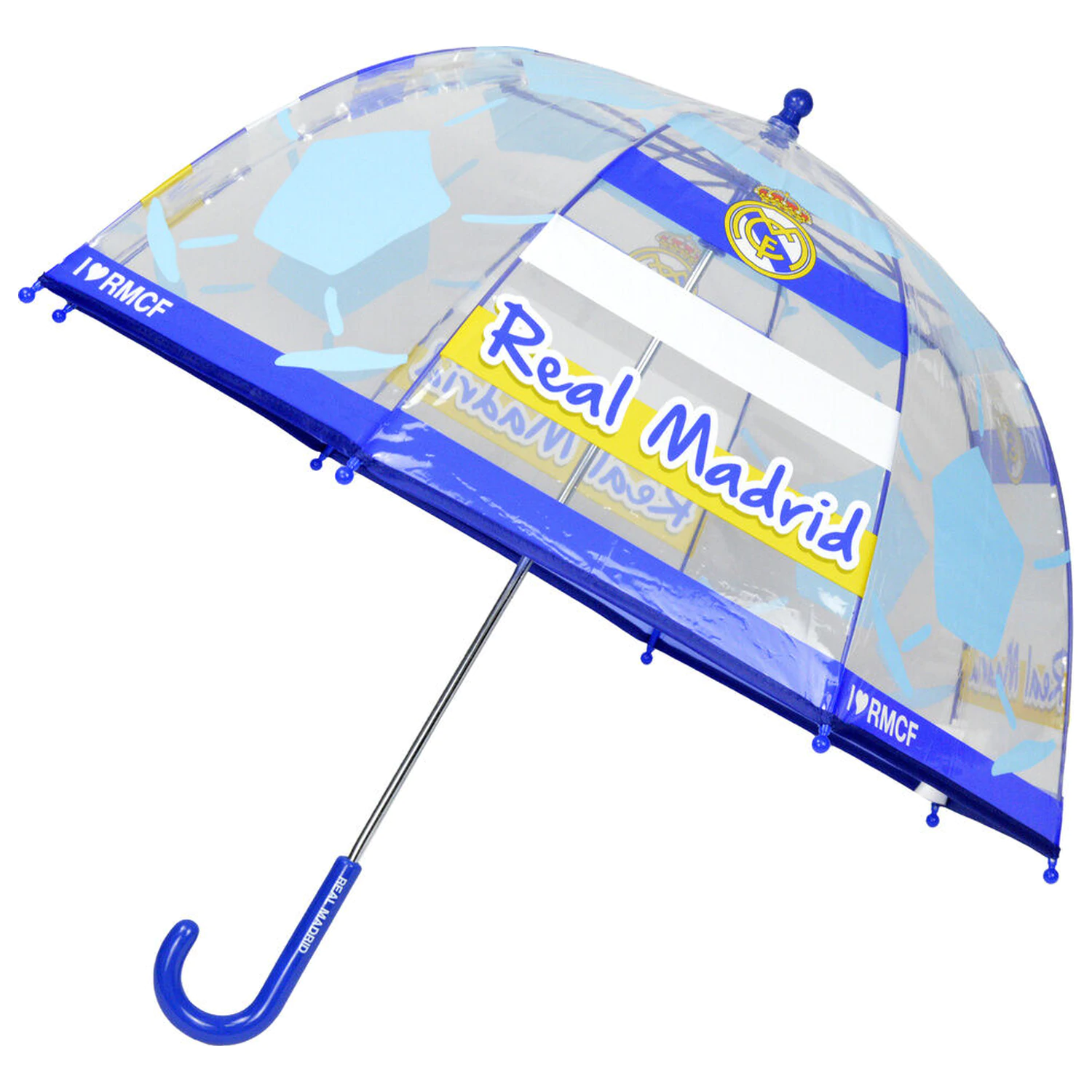 Real Madrid manueller transparenter Blasen-Schirm 48cm Produktfoto
