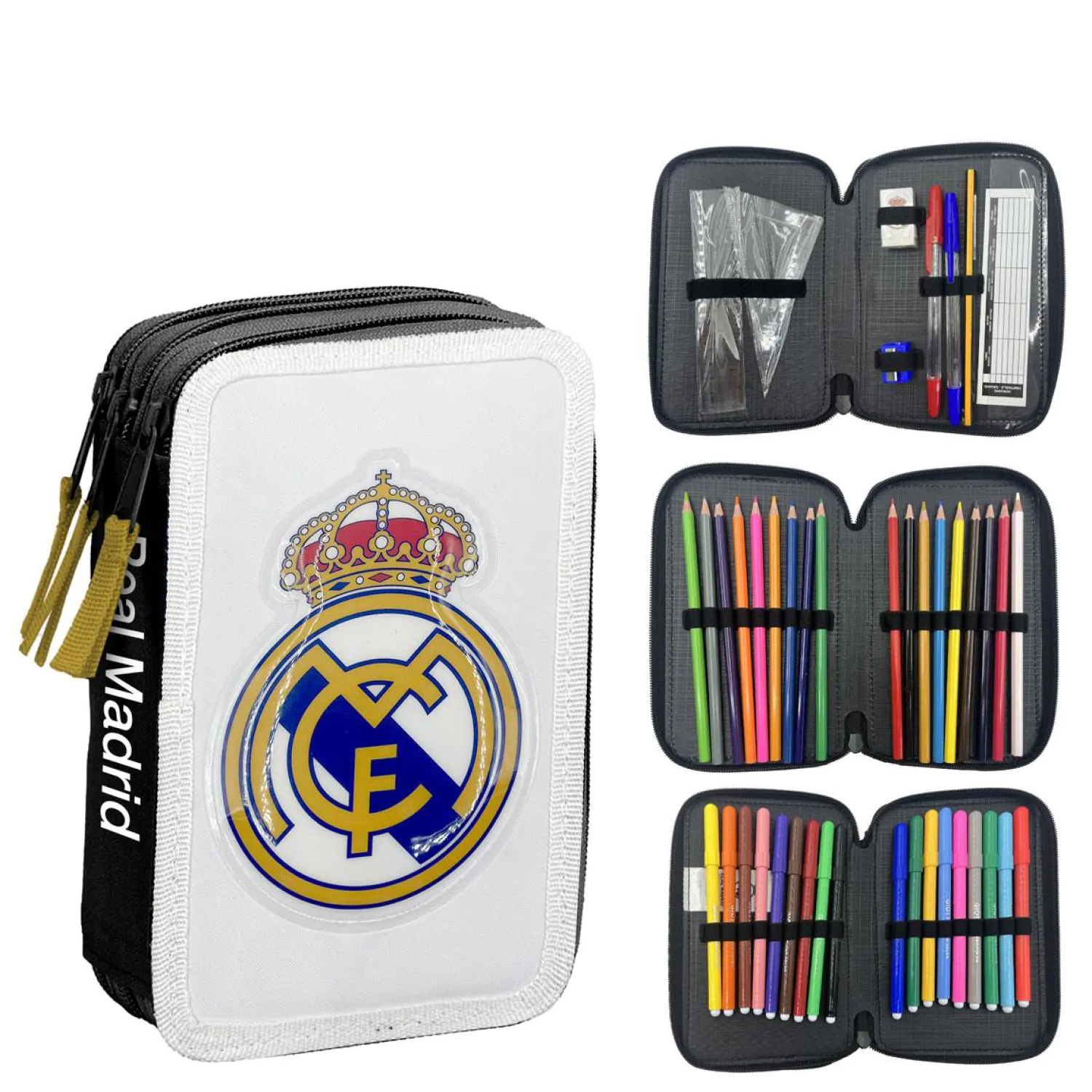 Real Madrid dreifaches Federmäppchen Produktfoto