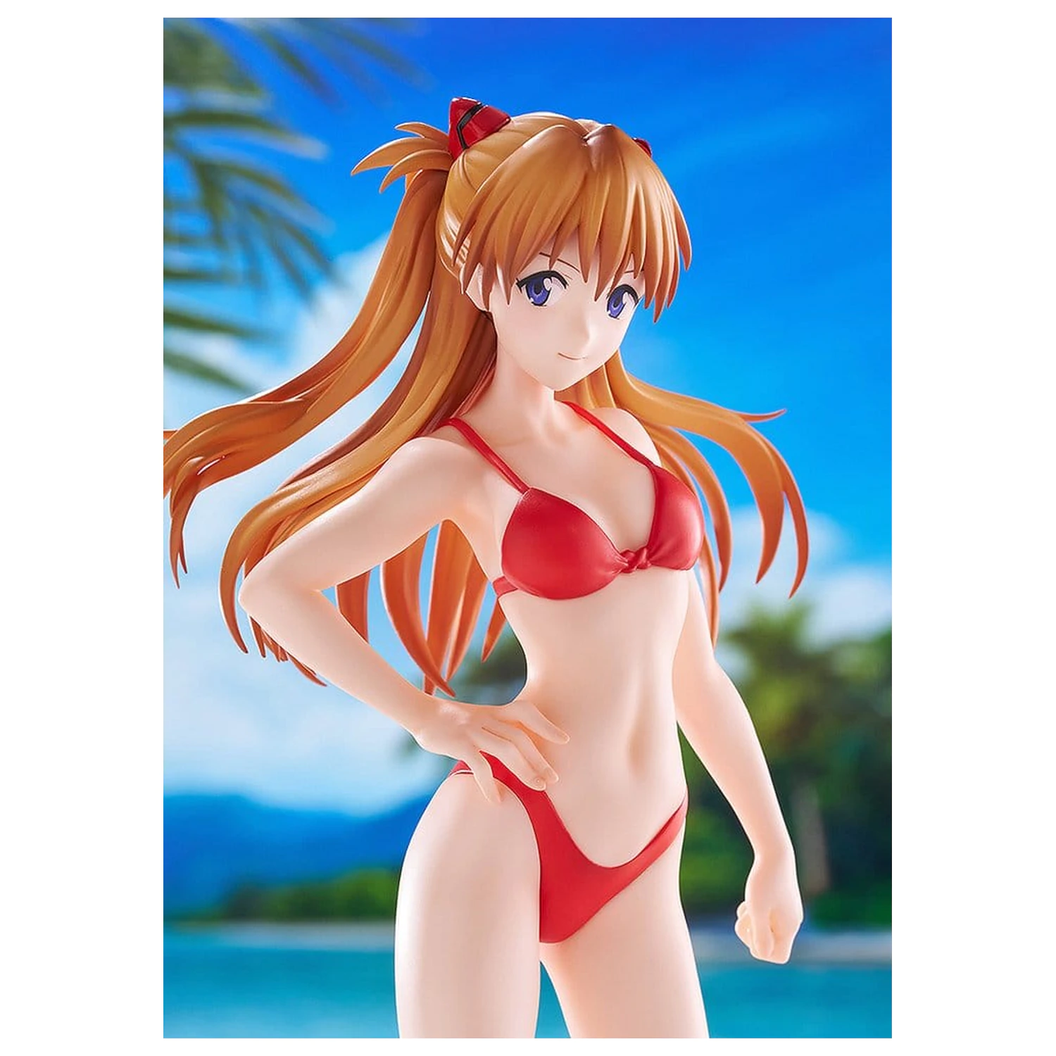 Rebuild of Evangelion Pop Up Parade Figur Beach Queens Asuka Shikinami Langley (Bikini Style) L Größe 23 cm Produktfoto
