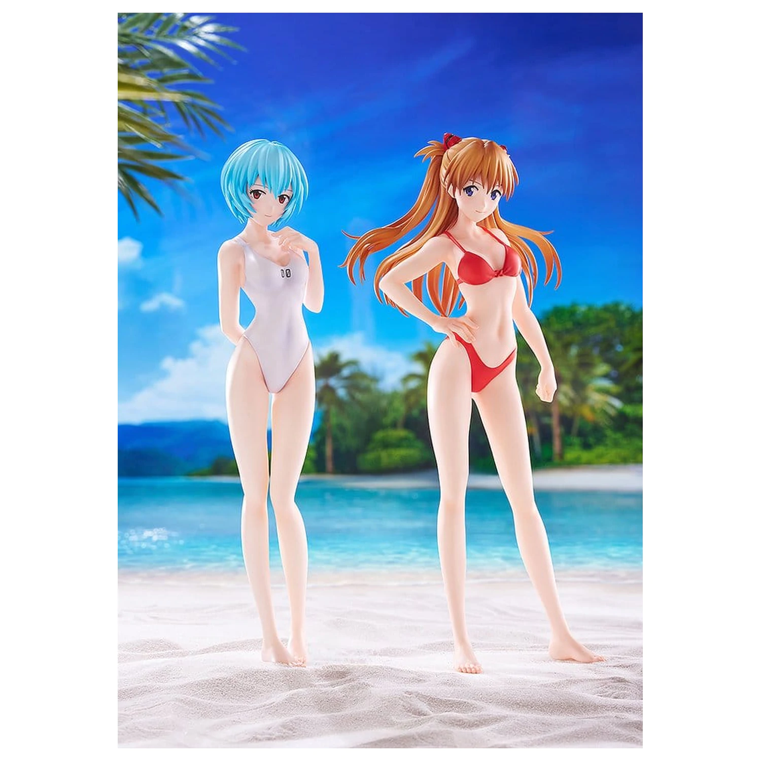 Rebuild of Evangelion Pop Up Parade Figur Beach Queens Asuka Shikinami Langley (Bikini Style) L Größe 23 cm Produktfoto