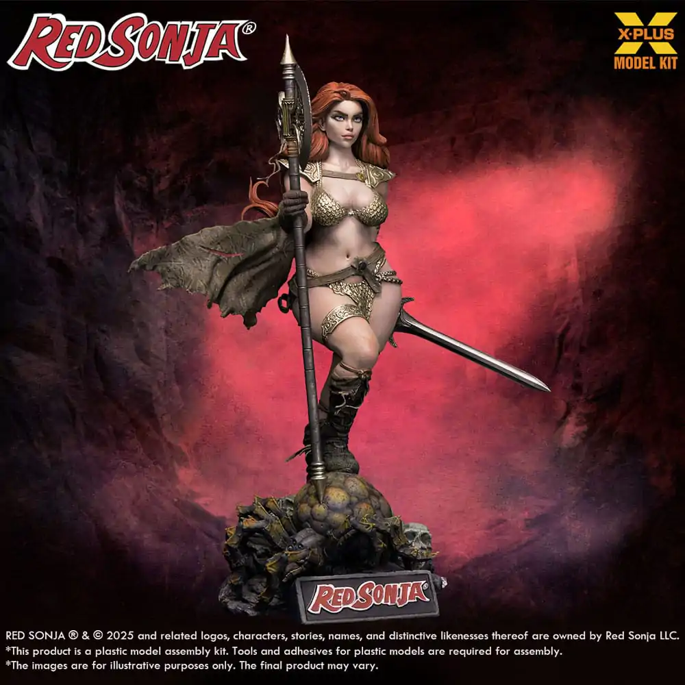 Red Sonja Plastic Modellbausatz 1/8 Red Sonja Neuauflage 27 cm Produktfoto