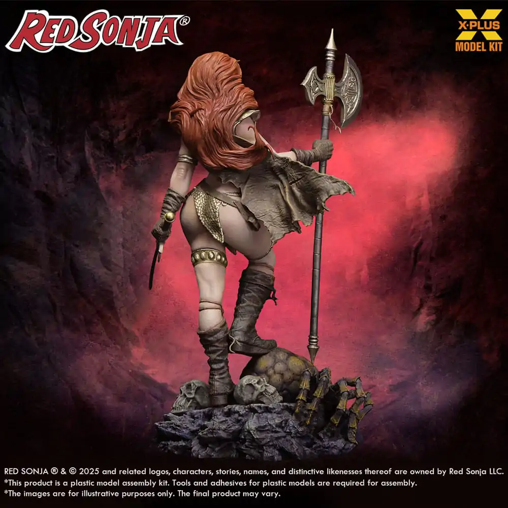 Red Sonja Plastic Modellbausatz 1/8 Red Sonja Neuauflage 27 cm Produktfoto