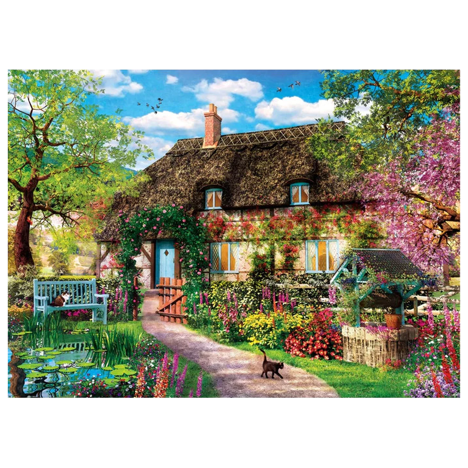 Old Cottage Secret Garden 1000-Teile-Puzzle Produktfoto