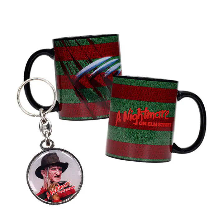 A Nightmare on Elm Street Tasse und Metall Schlüsselanhänger Produktfoto