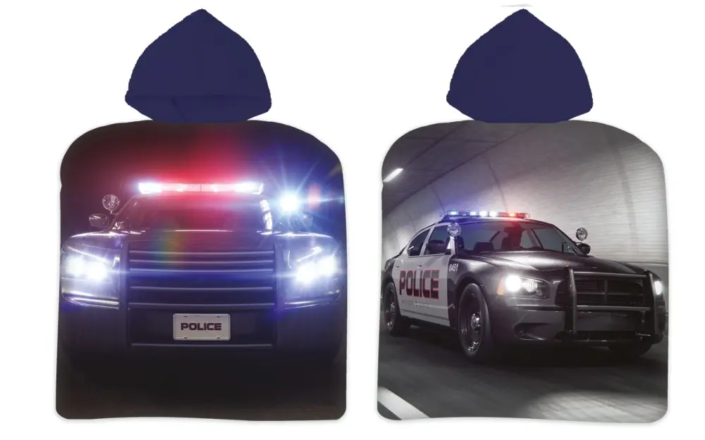 Police Car Strandtuch Poncho 50*100cm Produktfoto