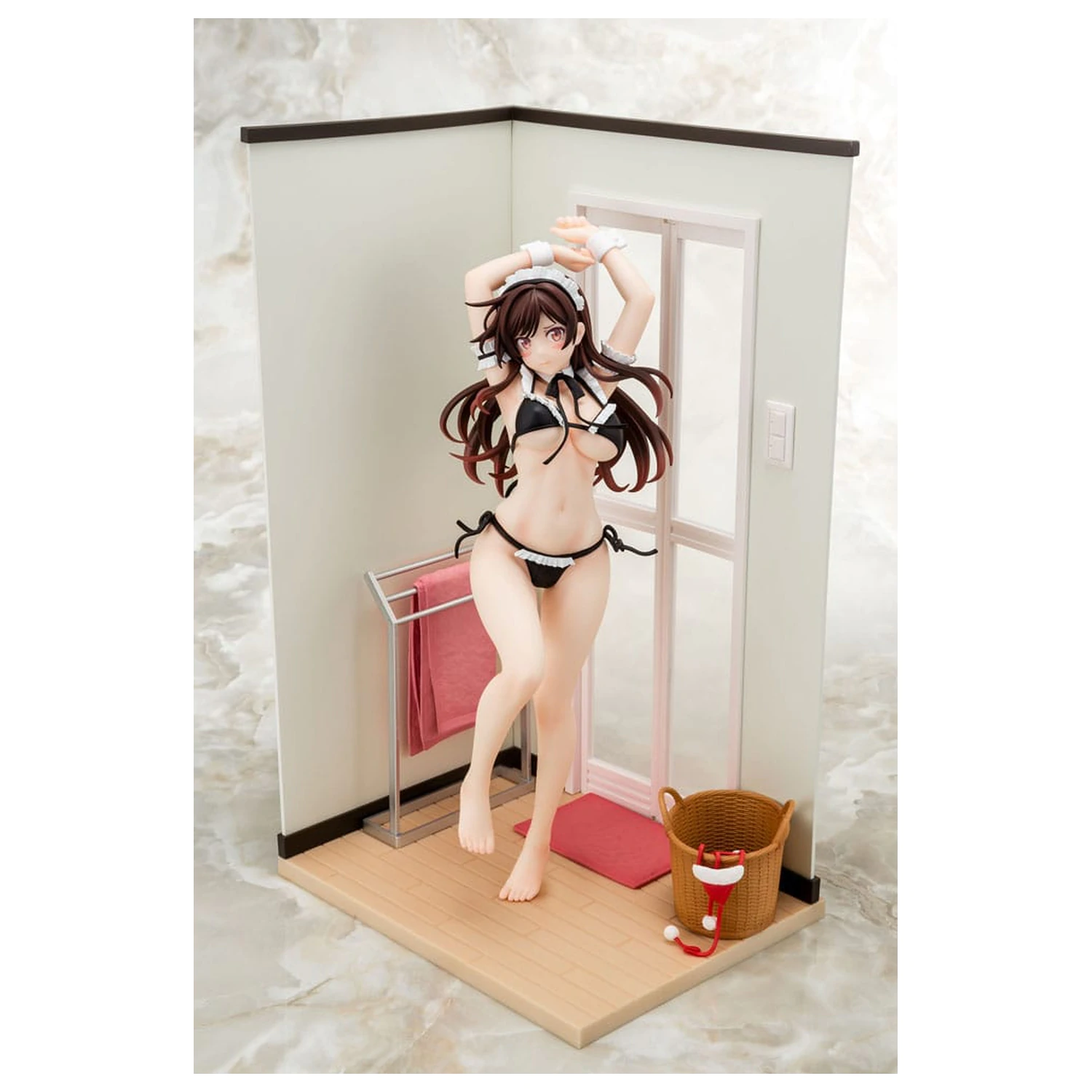 Rent-A-Girlfriend PVC Statue 1/6 Chizuru Mizuhara Maid Bikini zum Umziehen 30 cm Produktfoto