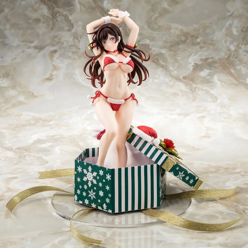 Rent-A-Girlfriend PVC Statue 1/6 Mizuhara Chizuru Santa Bikini de Fuwamoko 2nd Xmas 26 cm termékfotó