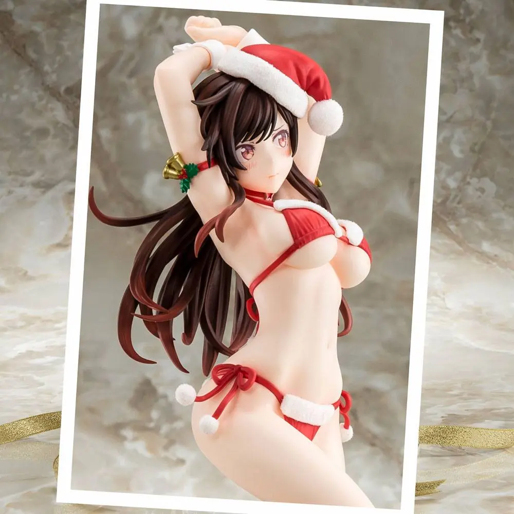 Rent-A-Girlfriend PVC Statue 1/6 Mizuhara Chizuru Santa Bikini de Fuwamoko 2nd Xmas 26 cm termékfotó