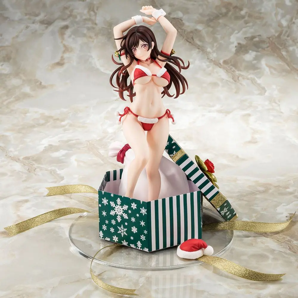 Rent-A-Girlfriend PVC Statue 1/6 Mizuhara Chizuru Santa Bikini de Fuwamoko 2nd Xmas 26 cm termékfotó