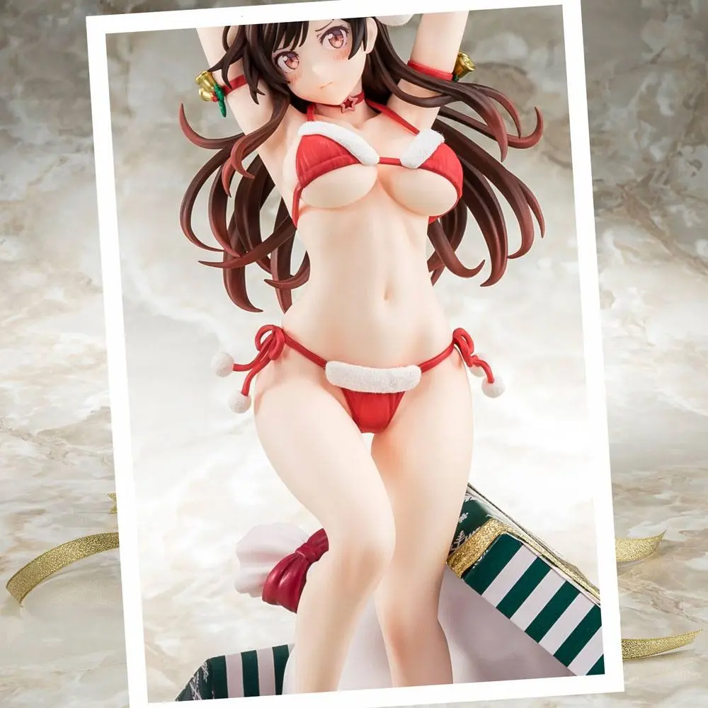 Rent-A-Girlfriend PVC Statue 1/6 Mizuhara Chizuru Santa Bikini de Fuwamoko 2nd Xmas 26 cm termékfotó