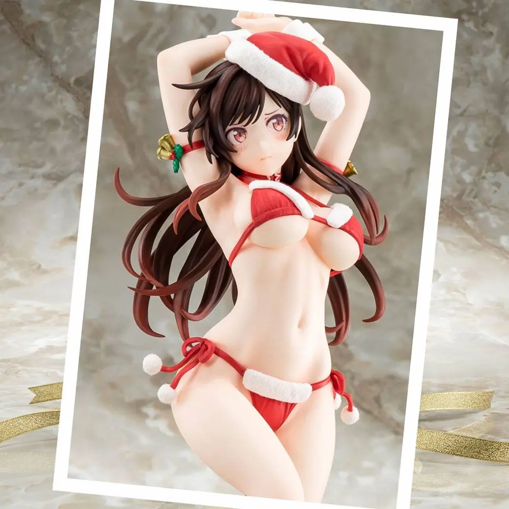 Rent-A-Girlfriend PVC Statue 1/6 Mizuhara Chizuru Santa Bikini de Fuwamoko 2nd Xmas 26 cm termékfotó