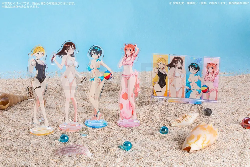 Rent-A-Girlfriend Swimsuit and Girlfriend Acryl Figur Kanojo, Okarishimasu 14 cm Produktfoto