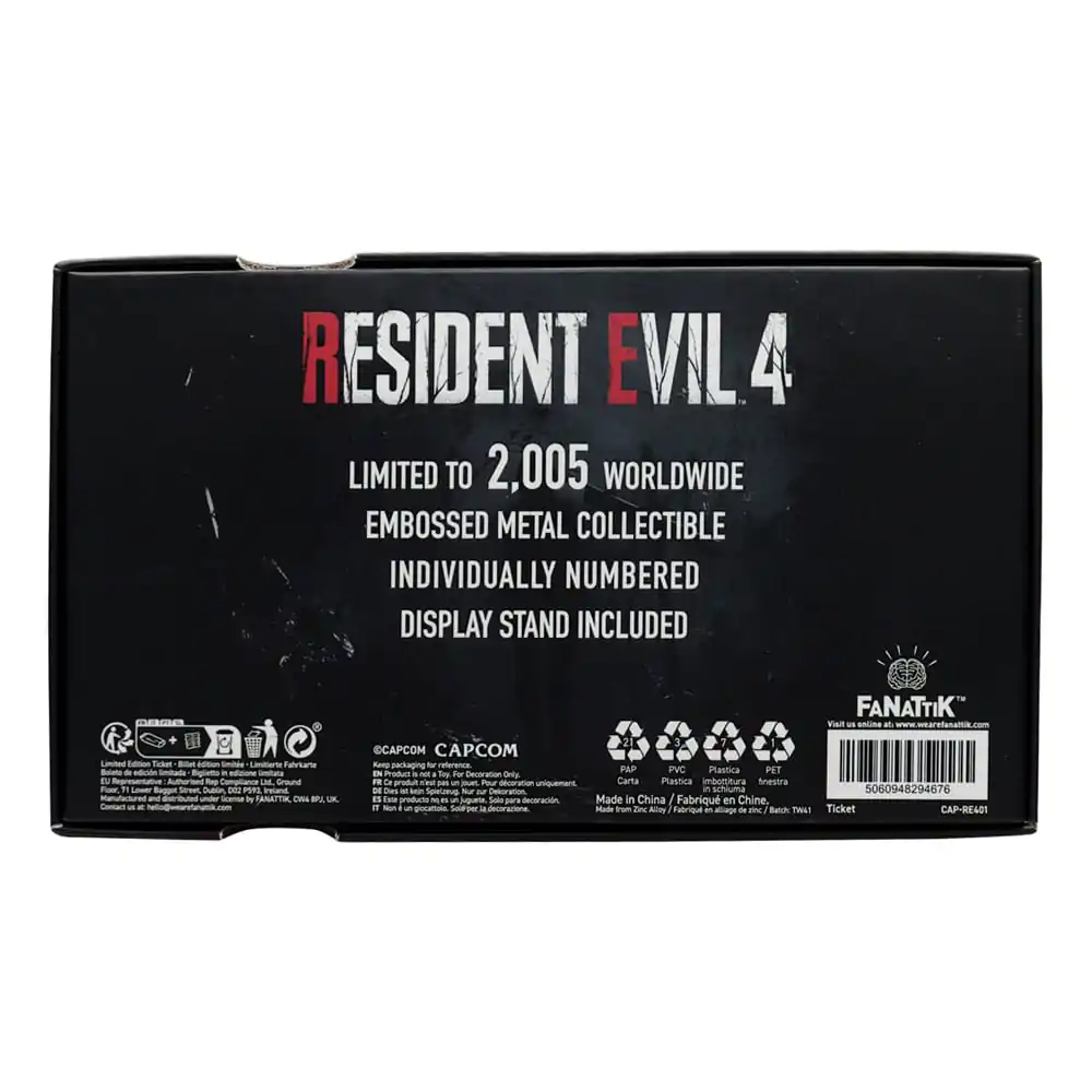 Resident Evil 4 Replik 1/1 Metal Exclusive Upgrade Ticket termékfotó