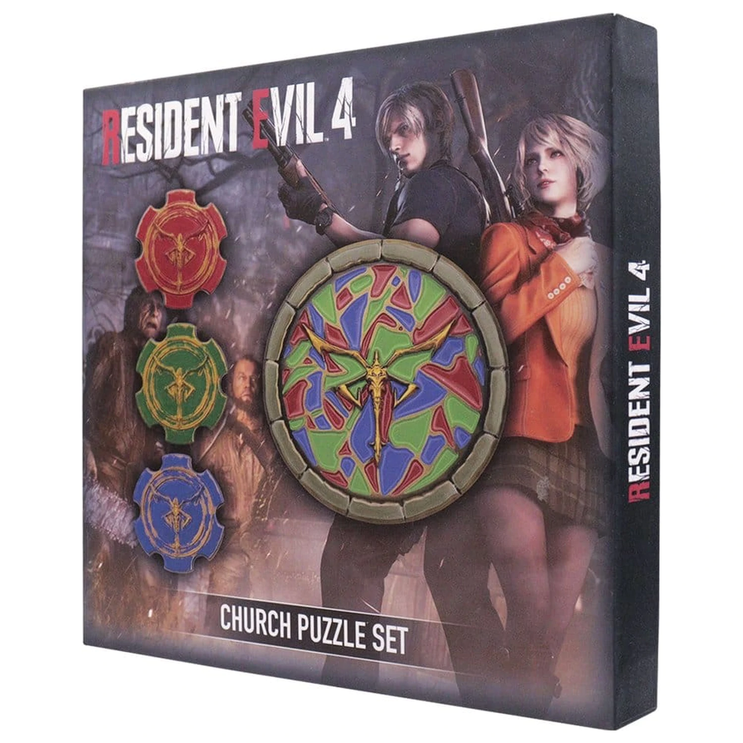 Resident Evil 4 Replika Kirchen Puzzle Medaillons Set Produktfoto