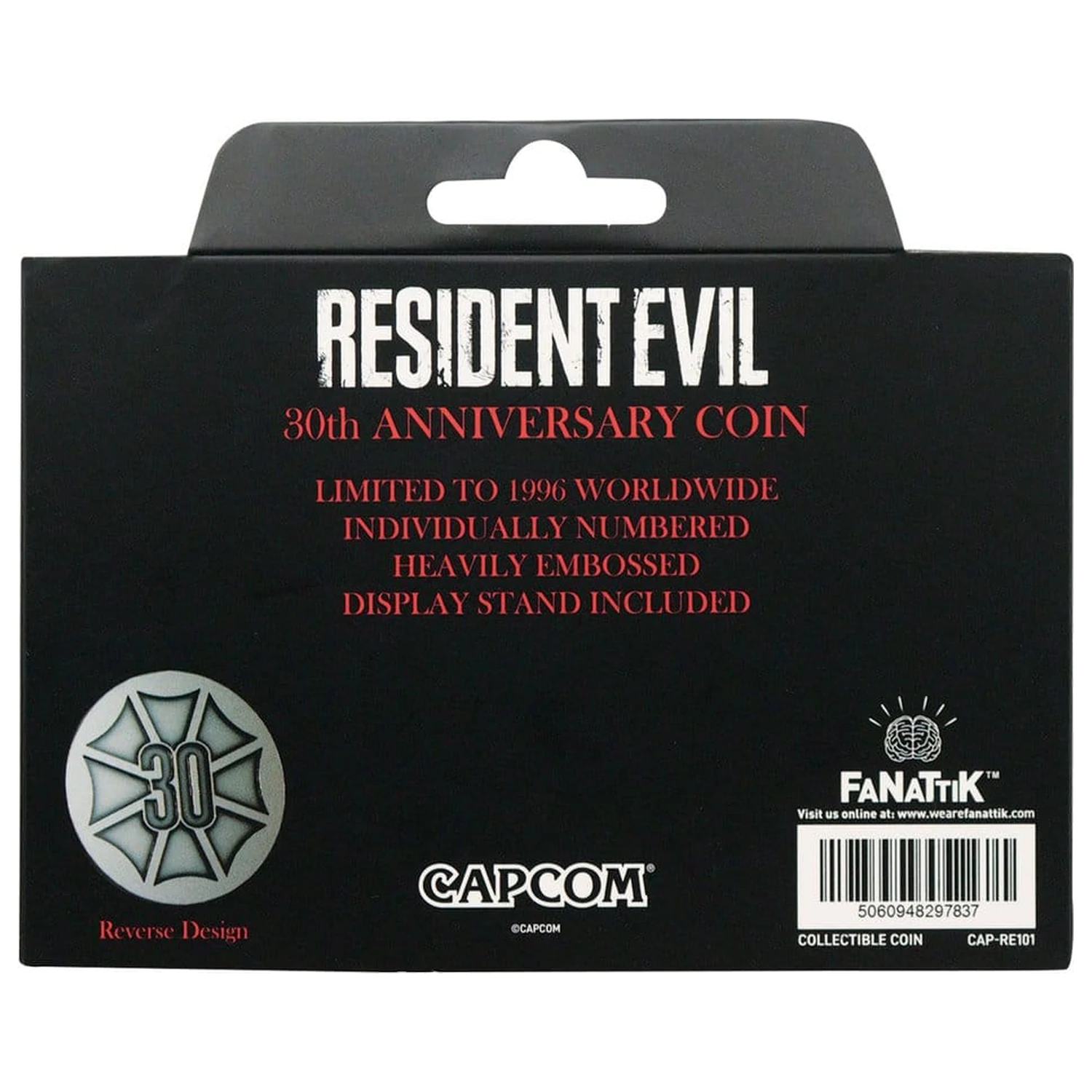 Resident Evil Sammler Münze 30. Jubiläum Produktfoto