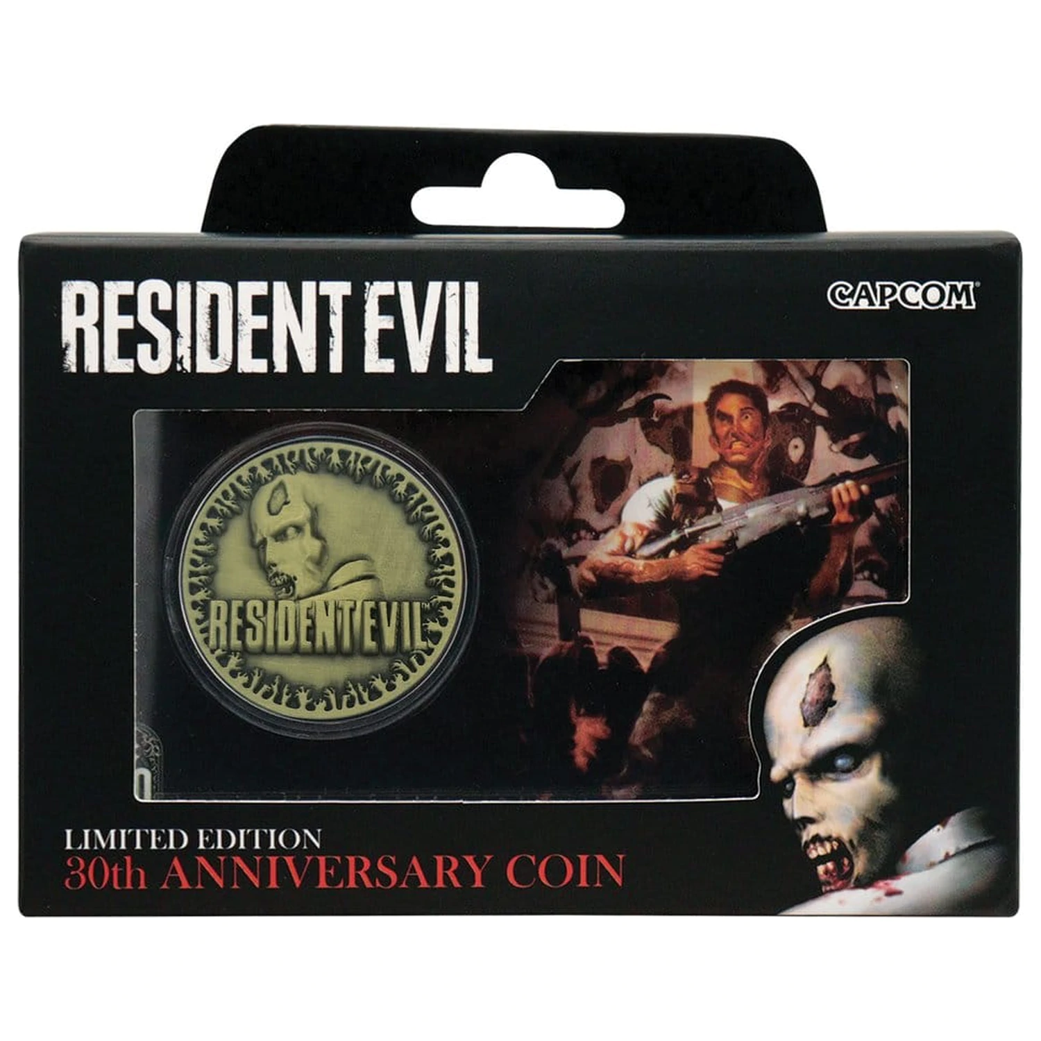 Resident Evil Sammlermünze 30th Anniversary Antikmessing Produktfoto