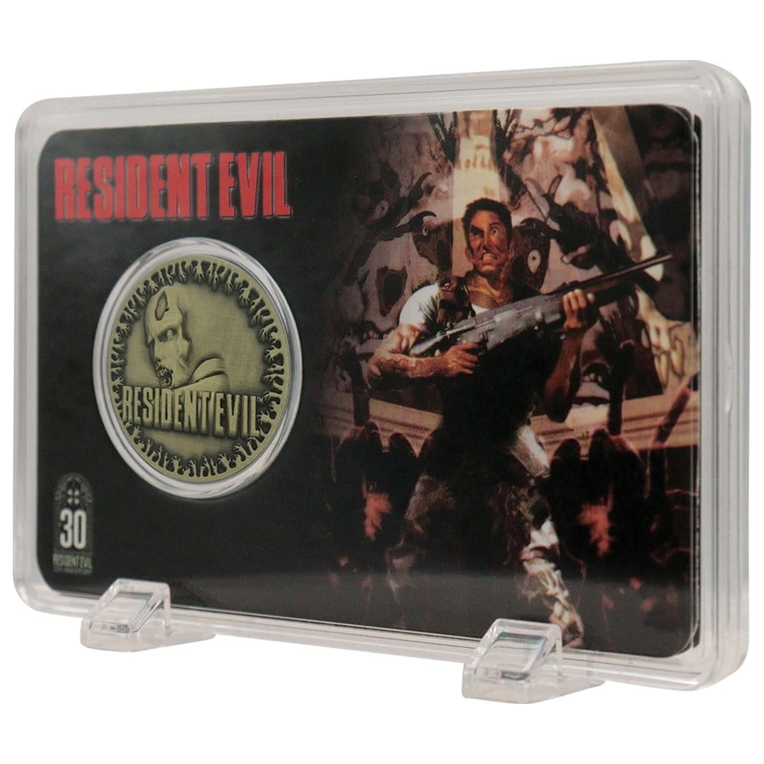 Resident Evil Sammlermünze 30th Anniversary Antikmessing Produktfoto