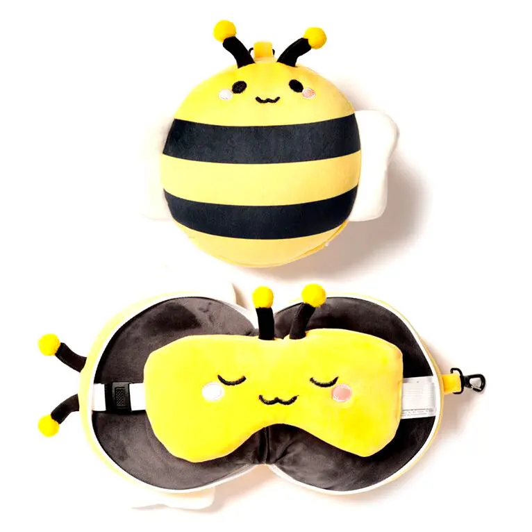 Relaxeazzz Adoramals Adorabugs Bee Reisekissen und Augenbinde Produktfoto