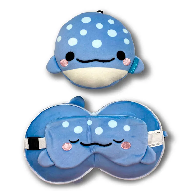 Relaxeazzz Adoramals Aoi the whale Shark Reisekissen und Augenbinde Produktfoto