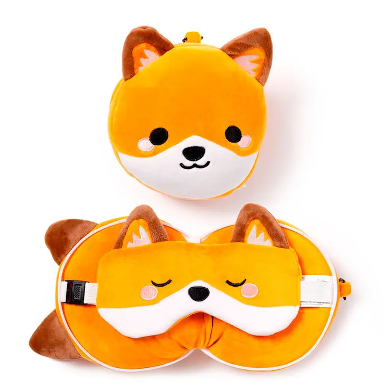 Relaxeazzz Adoramals Finnick Fox Reisekissen und Augenbinde Produktfoto