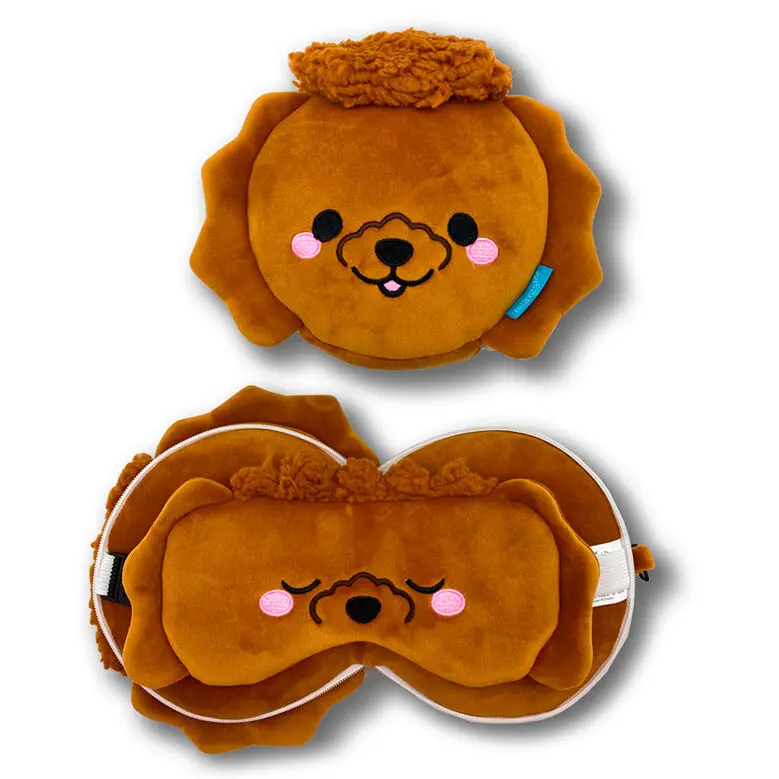 Relaxeazzz Adoramals Gigi the Toy Poodle Reisekissen und Augenbinde Produktfoto