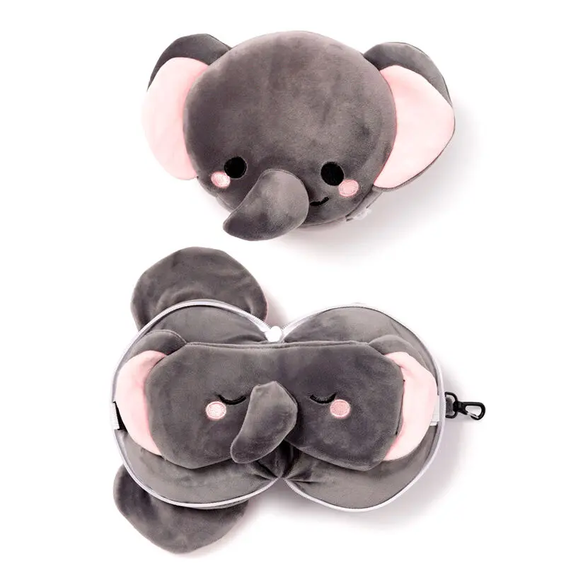 Relaxeazzz Adoramals Janu Elephant Reisekissen und Augenbinde Produktfoto