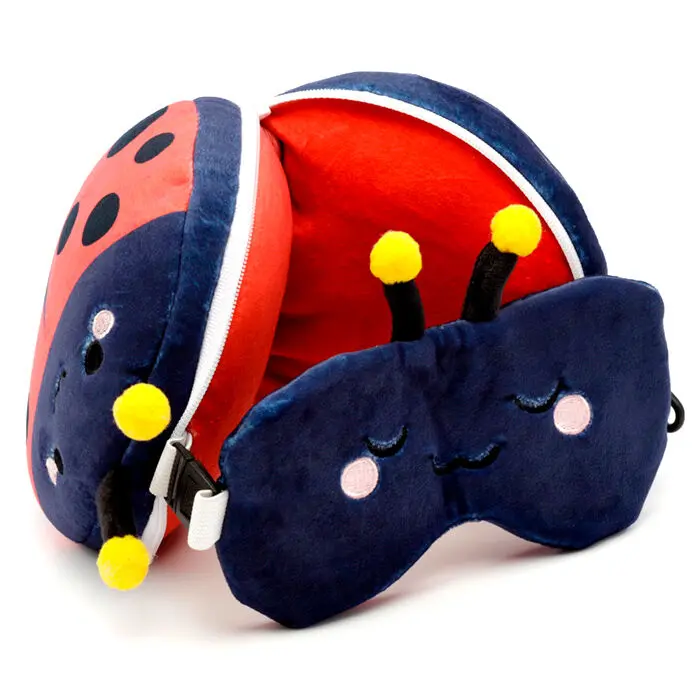 Relaxeazzz Adoramals Ladybug Reisekissen und Augenbinde Produktfoto